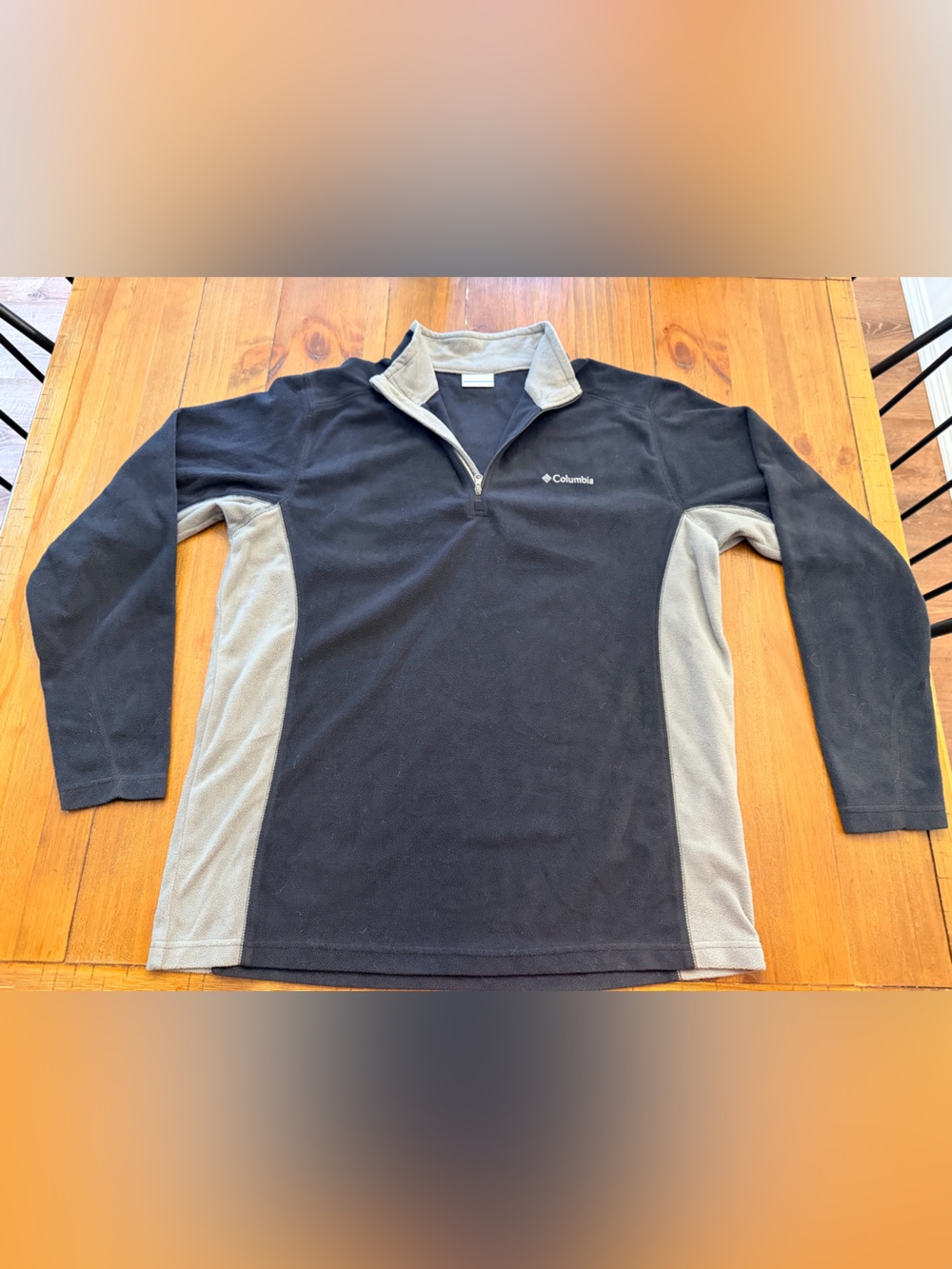 Columbia Black & Gray Quarter-Zip Fleece Pullover